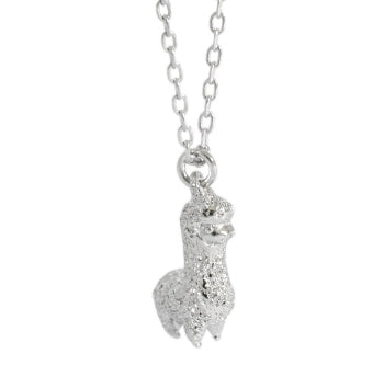 Lovcia Alpaca Necklace 12mm 925 Sterling Silver Gold Plated-Necklaces-Silver-Silver