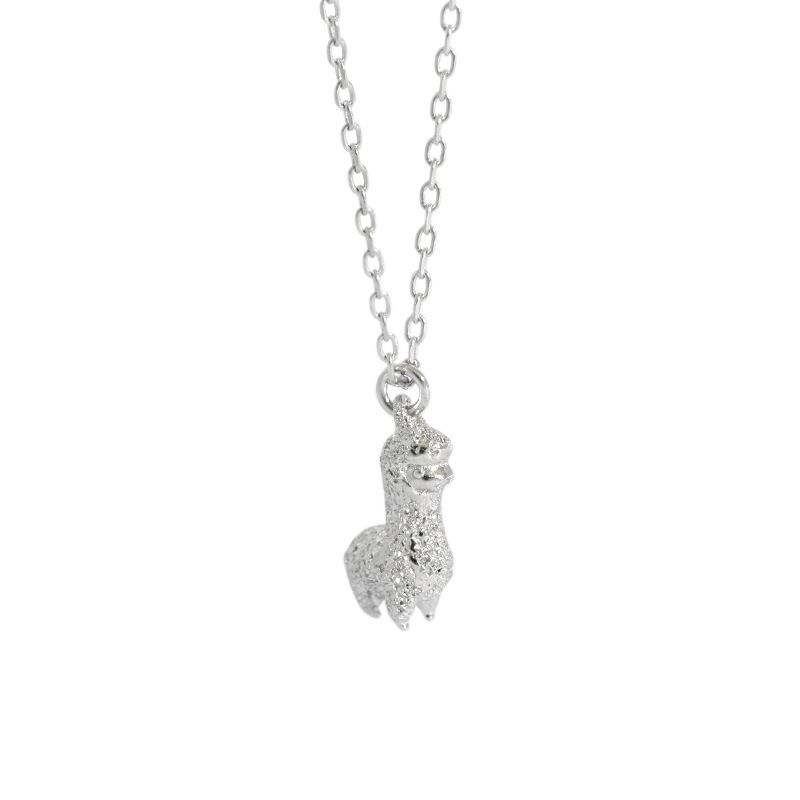 Lovcia Alpaca Necklace 12mm 925 Sterling Silver Gold Plated-Necklaces-Yellow Gold-Yellow Gold