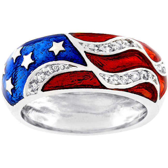 Lovcia American Spirit Zirconia Ring-Rings-5-5