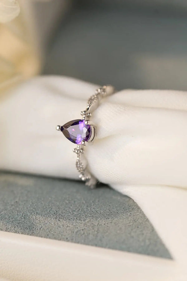Lovcia Amethyst 925 Sterling Silver Ring-Rings-Violet-5-Violet