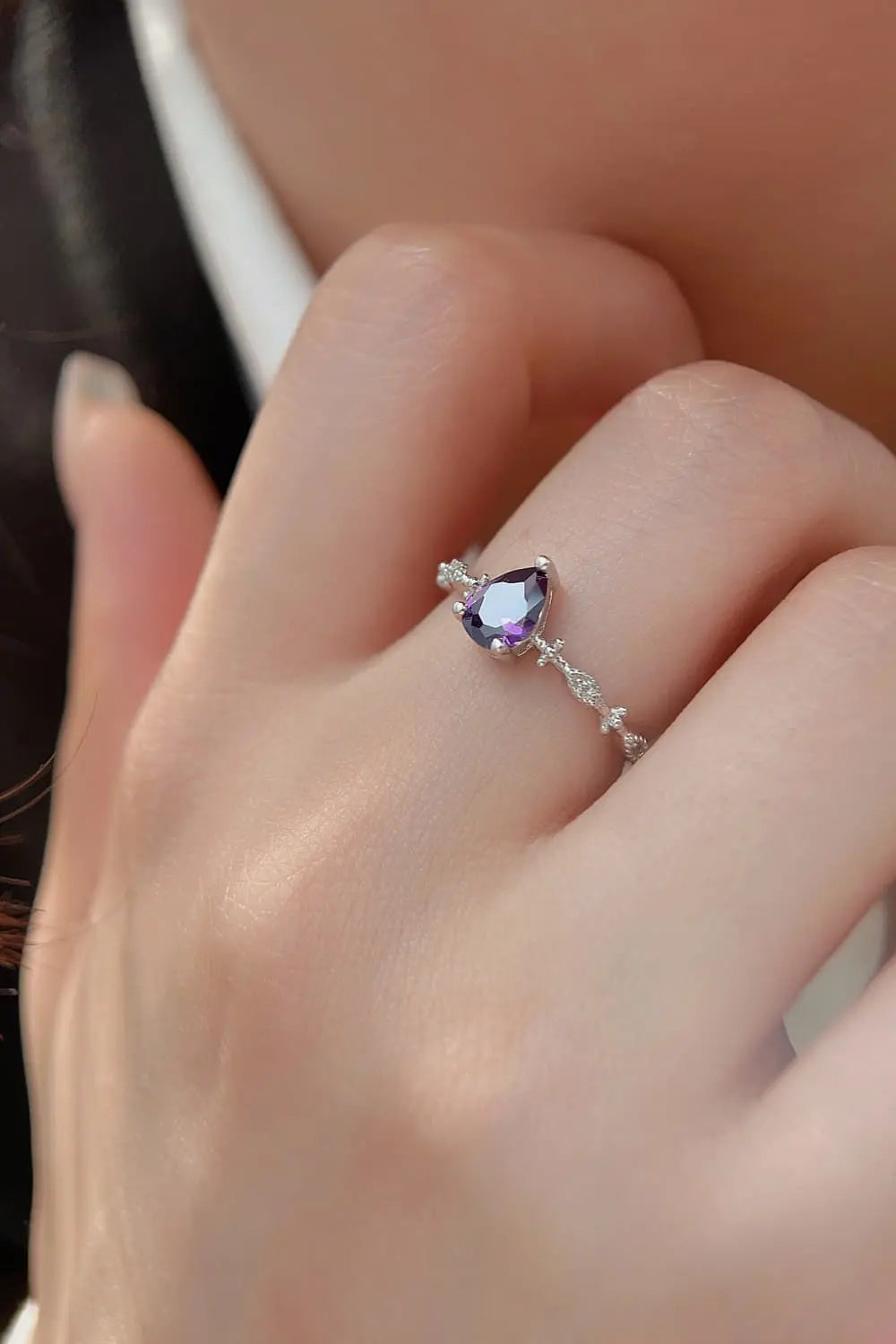 Lovcia Amethyst 925 Sterling Silver Ring-Rings-Violet-5-Violet