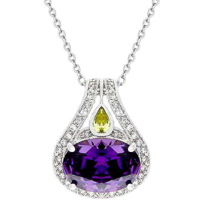 Lovcia Amethyst Elegance Cubic Zirconia Necklace-Pendants-