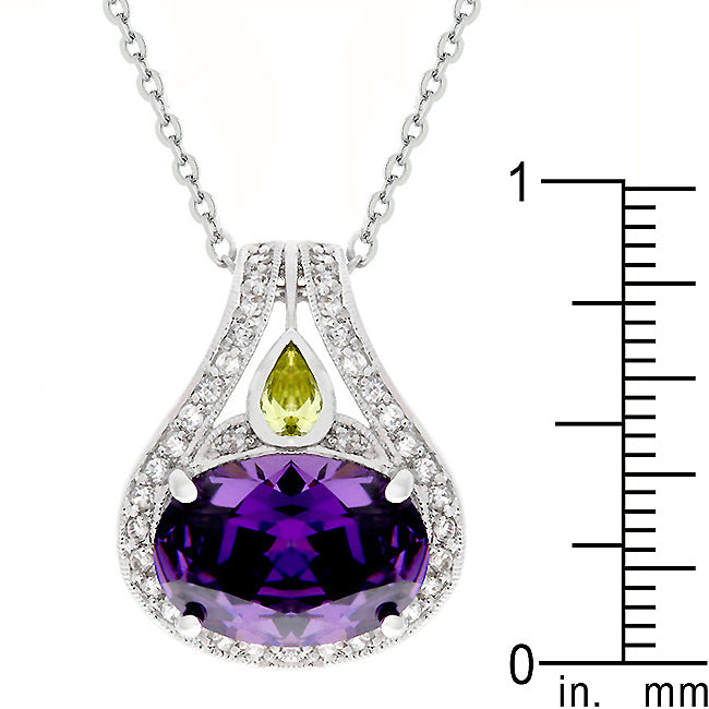 Lovcia Amethyst Elegance Cubic Zirconia Necklace-Pendants-