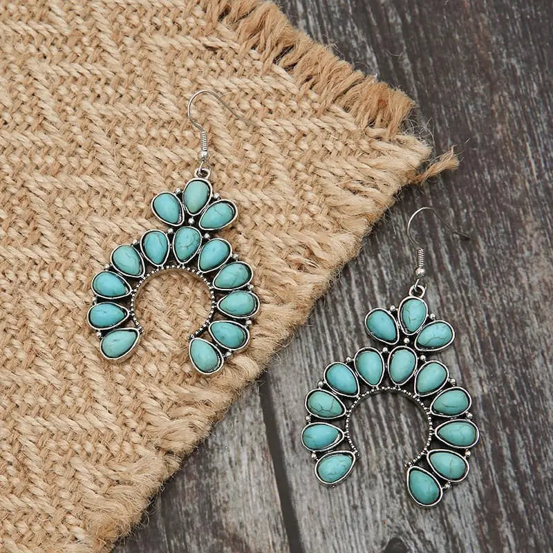 Lovcia Artificial Turquoise Drop Earrings-Earrings-Turquoise-One Size-Turquoise