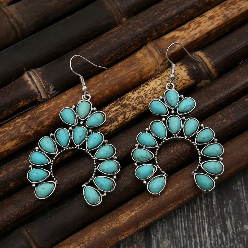 Lovcia Artificial Turquoise Drop Earrings-Earrings-Turquoise-One Size-Turquoise