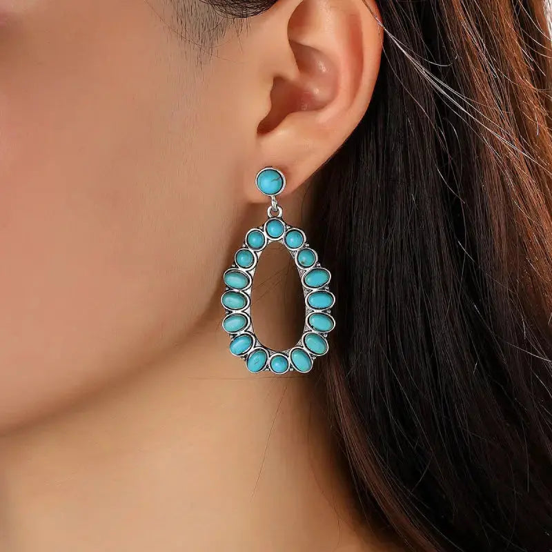 Lovcia Artificial Turquoise Earrings-Earrings-Turquoise-One Size-Turquoise