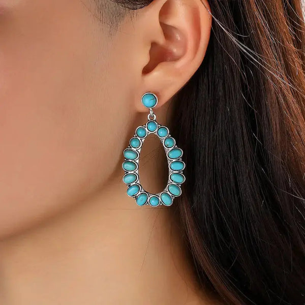 Lovcia Artificial Turquoise Earrings-Earrings-Turquoise-One Size-Turquoise