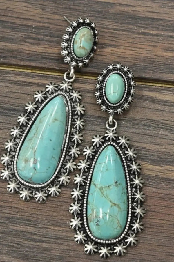 Lovcia Artificial Turquoise Earrings-Earrings-Turquoise-One Size-Turquoise