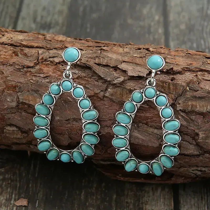 Lovcia Artificial Turquoise Earrings-Earrings-Turquoise-One Size-Turquoise