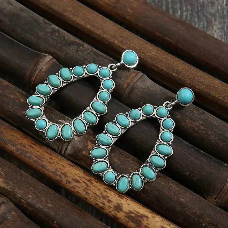 Lovcia Artificial Turquoise Earrings-Earrings-Turquoise-One Size-Turquoise