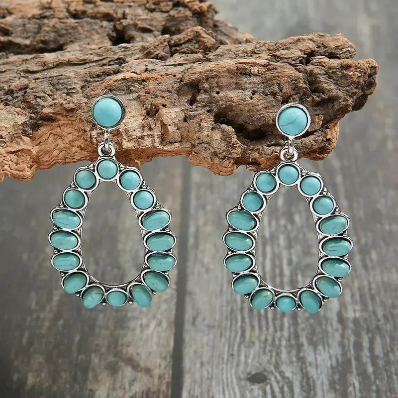 Lovcia Artificial Turquoise Earrings-Earrings-Turquoise-One Size-Turquoise