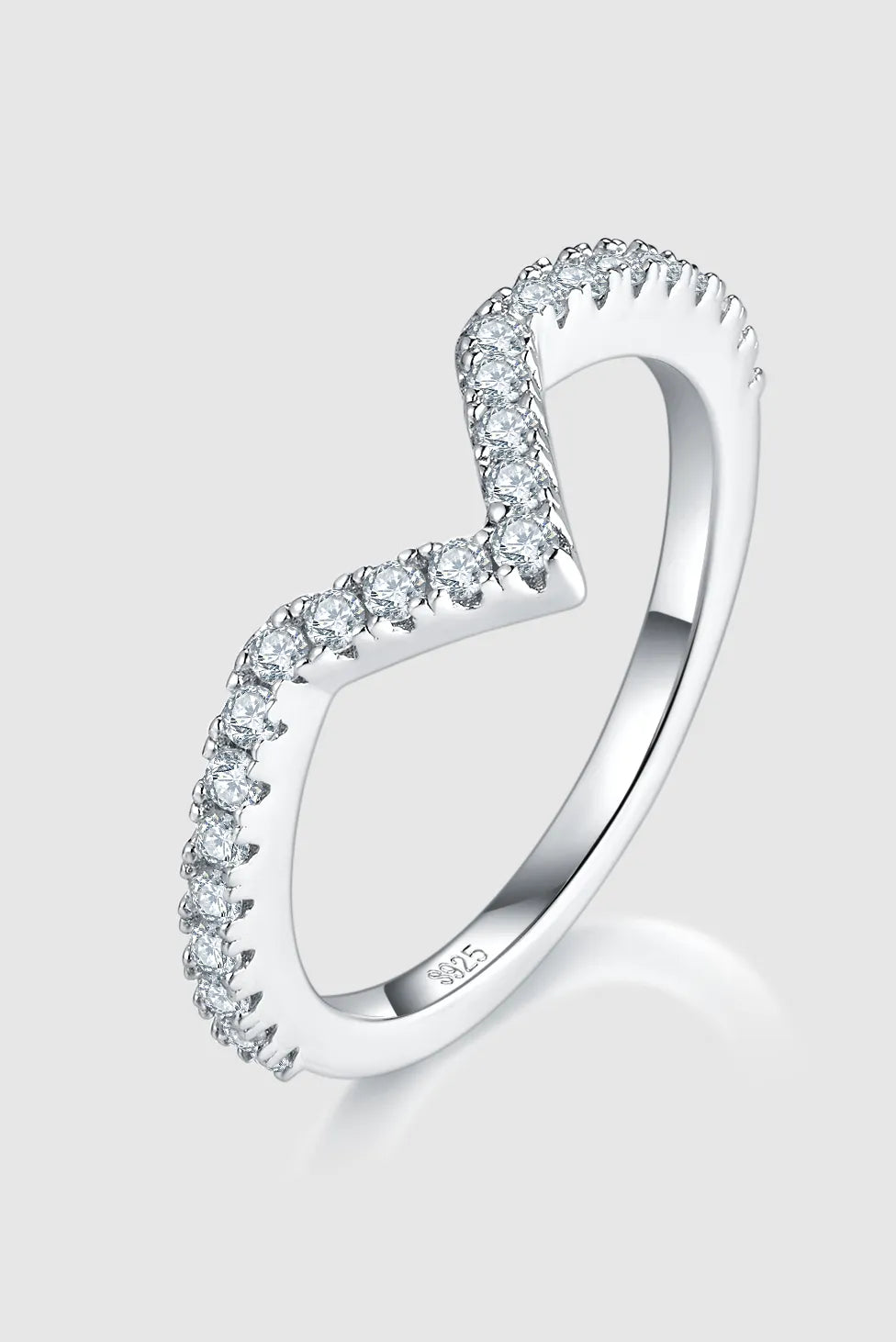 Lovcia Aurora Crest 1 Carat Moissanite 925 Sterling Silver Double Layered Ring for Women - Silver-5- - Buy latest trendy Rings for Women and Girls
