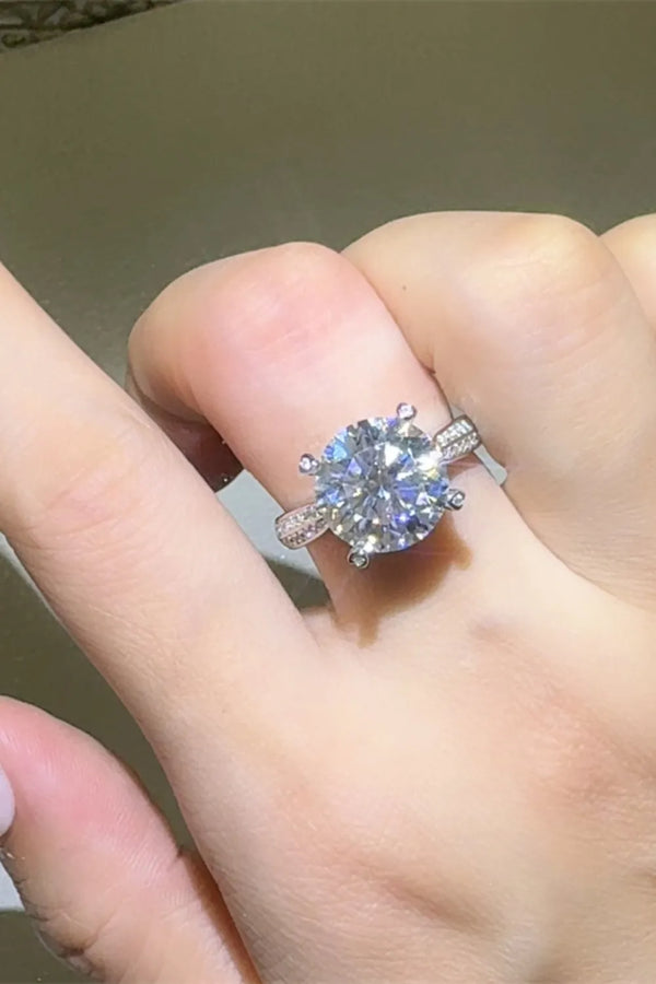 Lovcia Aurora Ovalis 5 Carat Moissanite 925 Sterling Silver Ring for Women - Silver-5- - Buy latest trendy Rings for Women and Girls
