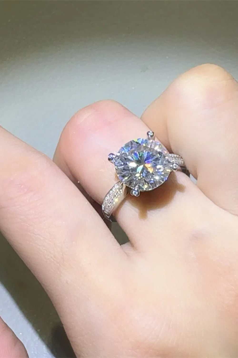 Lovcia Aurora Ovalis 5 Carat Moissanite 925 Sterling Silver Ring for Women - Silver-5- - Buy latest trendy Rings for Women and Girls
