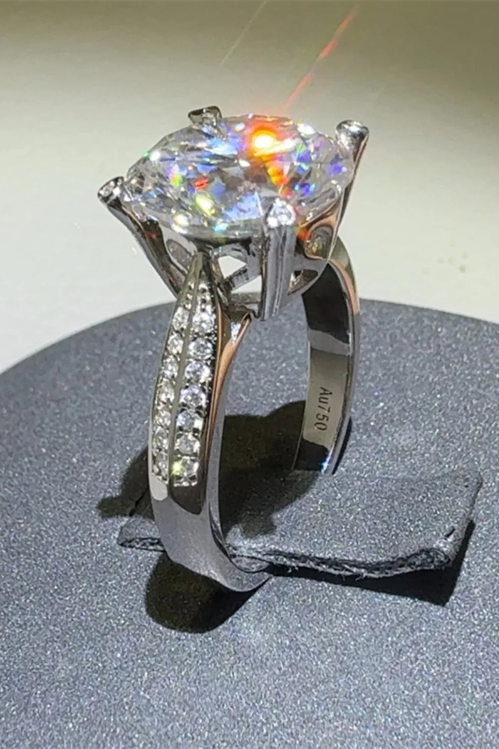 Lovcia Aurora Ovalis 5 Carat Moissanite 925 Sterling Silver Ring for Women - Silver-5- - Buy latest trendy Rings for Women and Girls