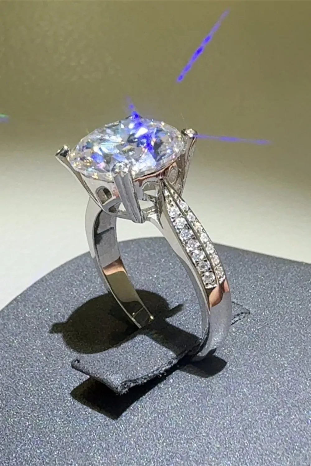 Lovcia Aurora Ovalis 5 Carat Moissanite 925 Sterling Silver Ring for Women - Silver-5- - Buy latest trendy Rings for Women and Girls