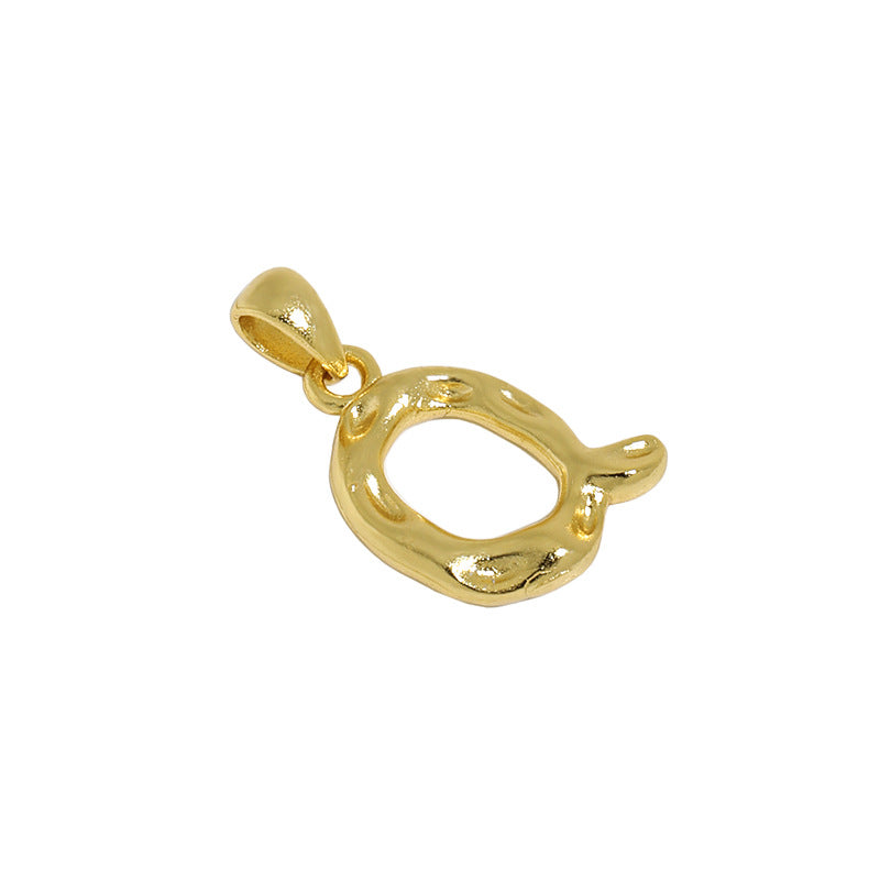 Lovcia AZ Letter Pendant Gold Plated 12mm Chain Necklace-Necklaces-Q (Pendant Only)-Q (Pendant Only)