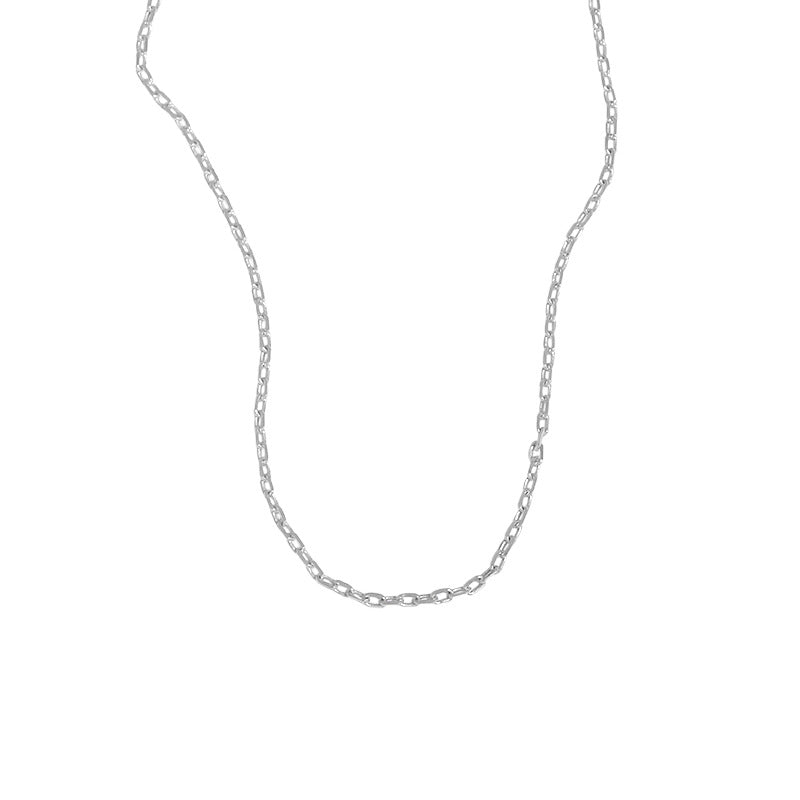 Lovcia AZ Letter Pendant Gold Plated 12mm Chain Necklace-Necklaces-Silver Necklace-Silver Necklace