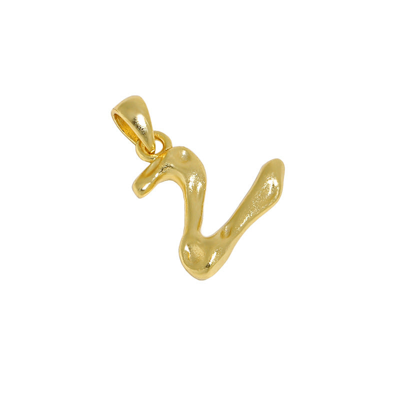 Lovcia AZ Letter Pendant Gold Plated 12mm Chain Necklace-Necklaces-Z (Pendant Only)-Z (Pendant Only)