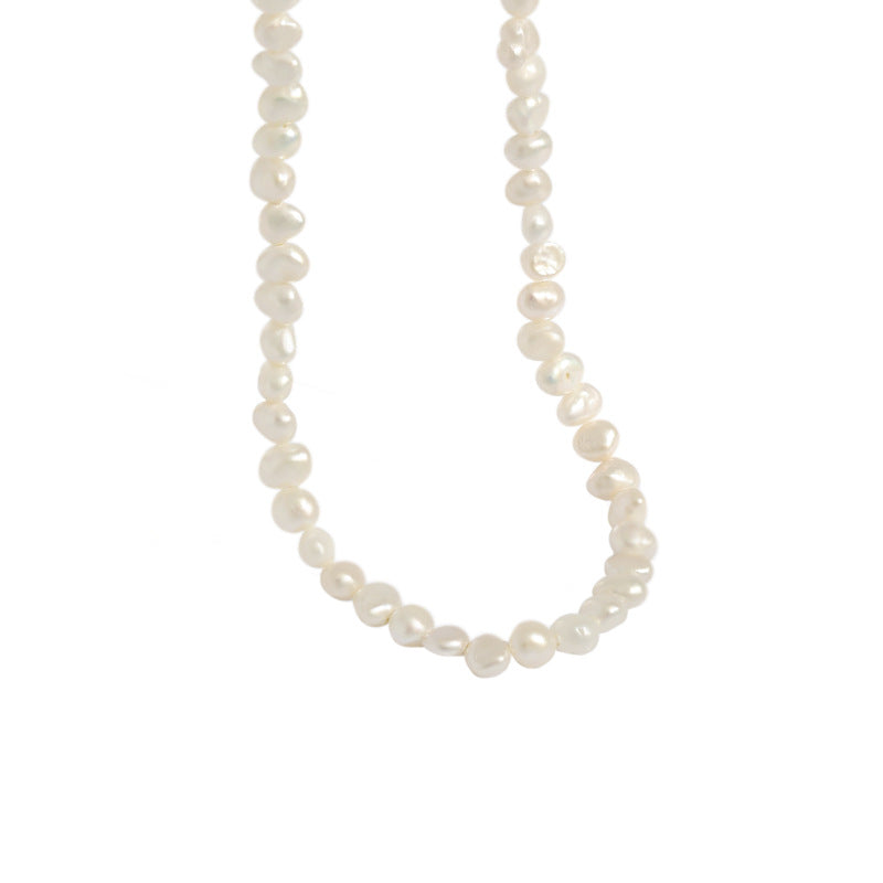 Lovcia Baroque Freshwater Pearl Necklace Sterling Silver-Necklaces-