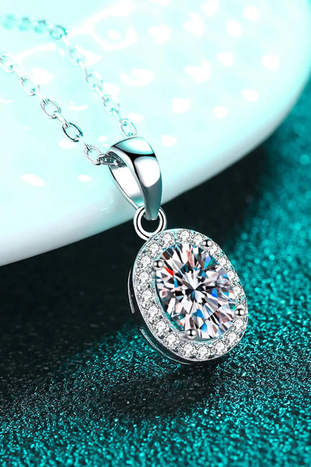Lovcia Be The One 1 Carat Moissanite Pendant Necklace-Necklaces-Silver-One Size-Silver
