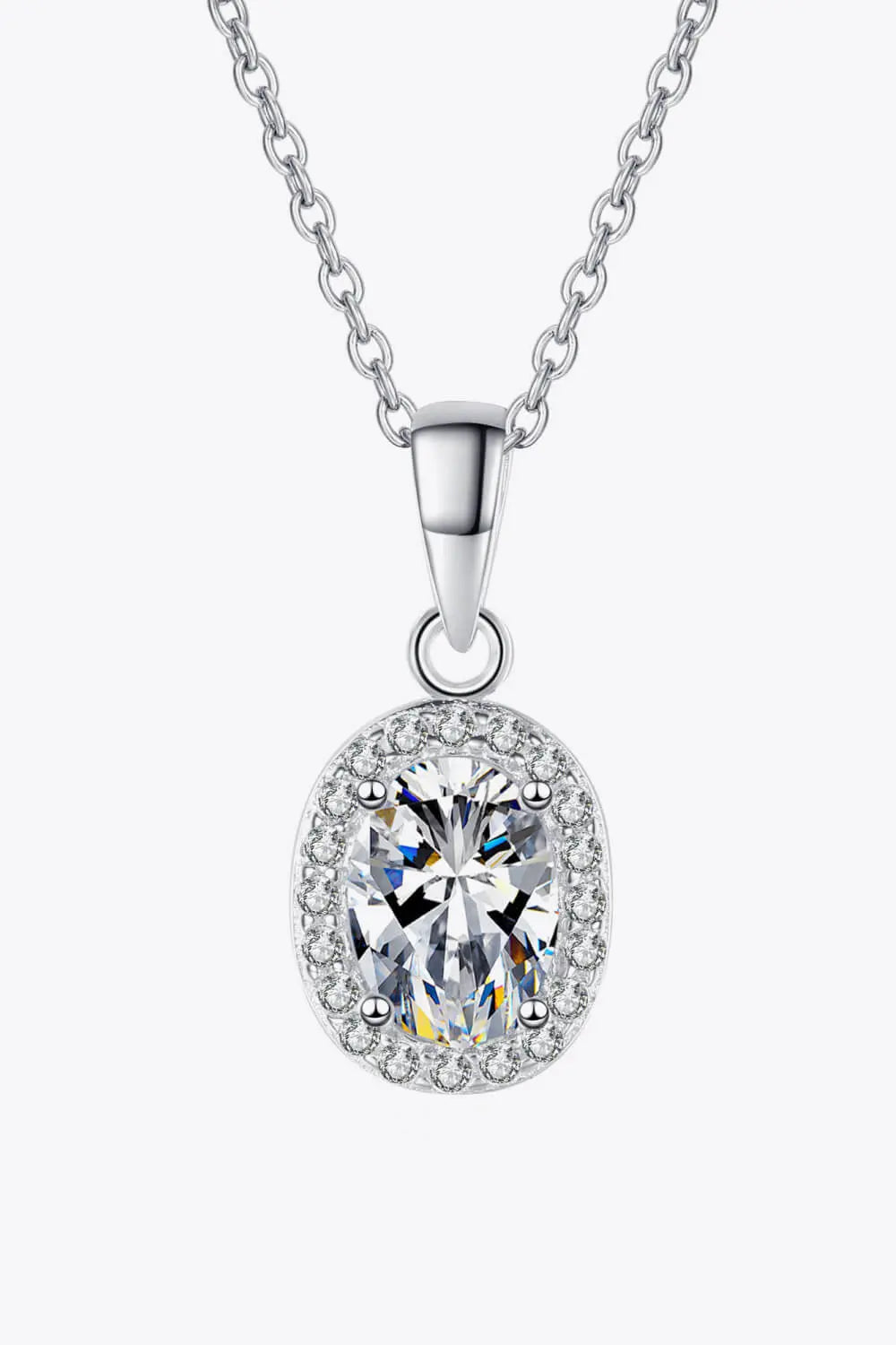 Lovcia Be The One 1 Carat Moissanite Pendant Necklace-Necklaces-Silver-One Size-Silver