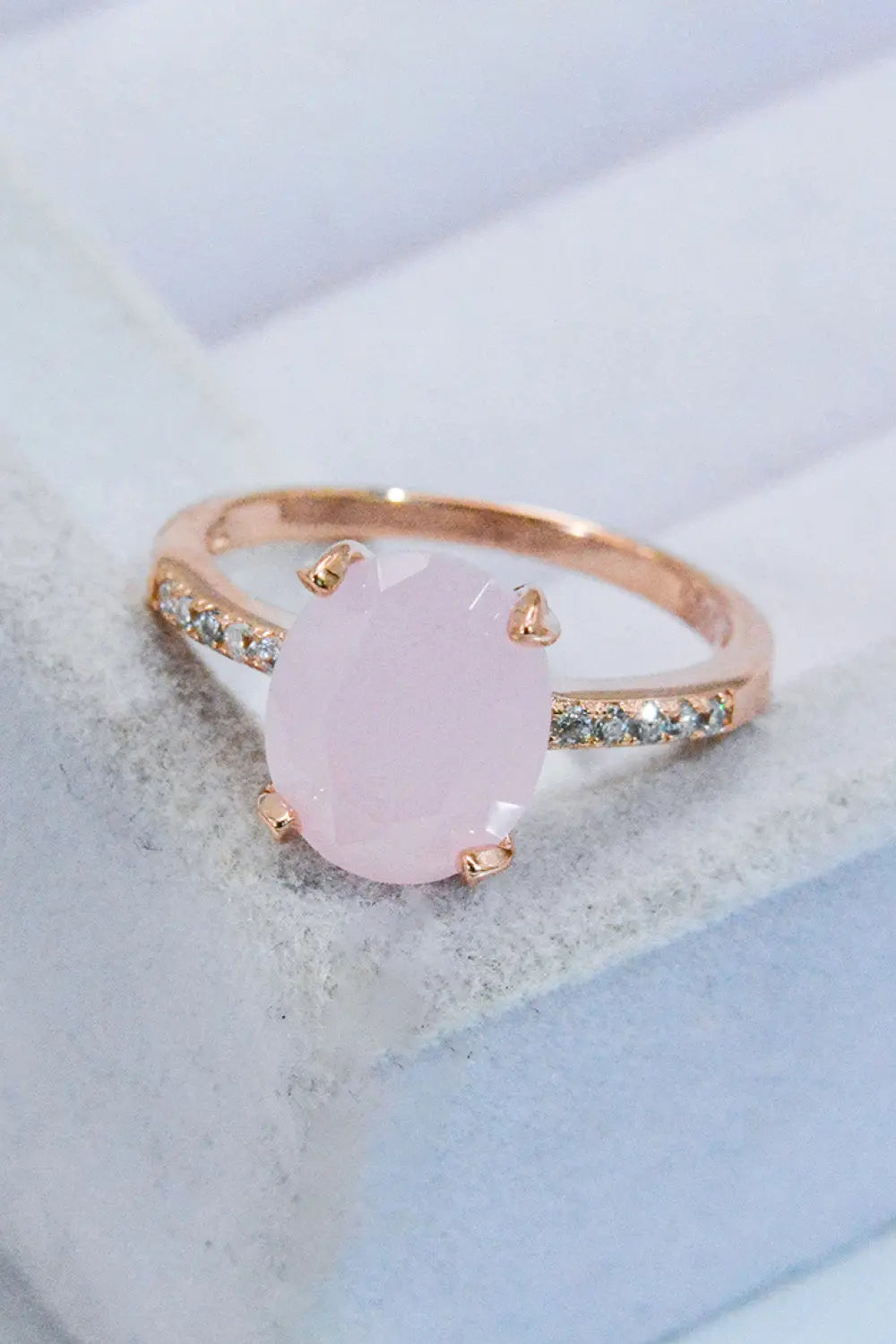 Lovcia Be There Quartz Ring-Rings-Pink-6-Pink