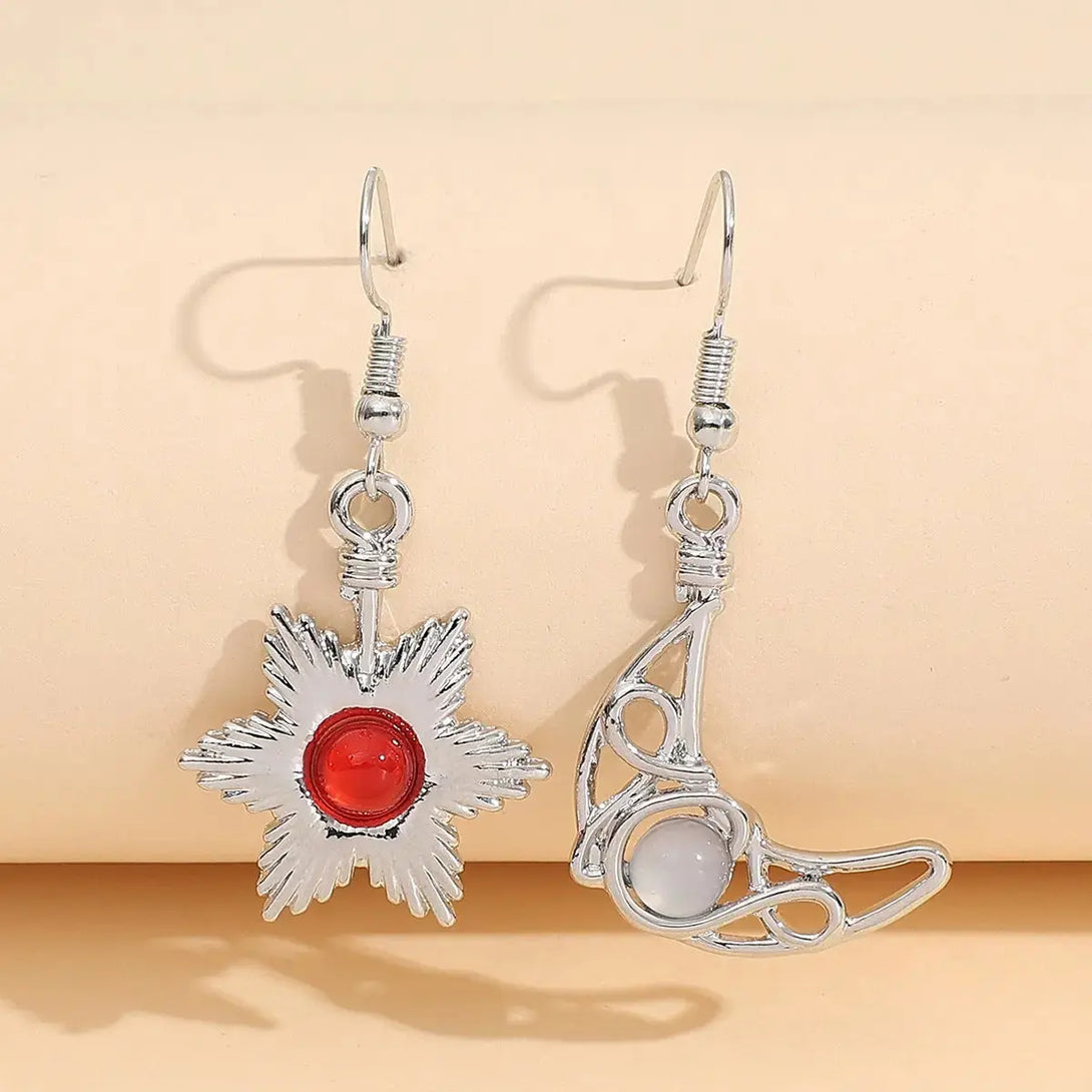 Lovcia Beaded Alloy Earrings-Earrings-Silver-One Size-Silver