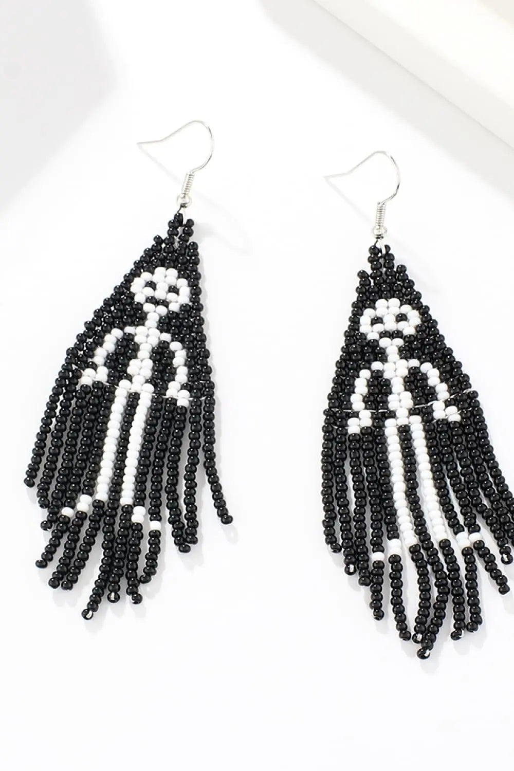 Lovcia Beaded Dangle Earrings-Earrings-Black-One Size-Black