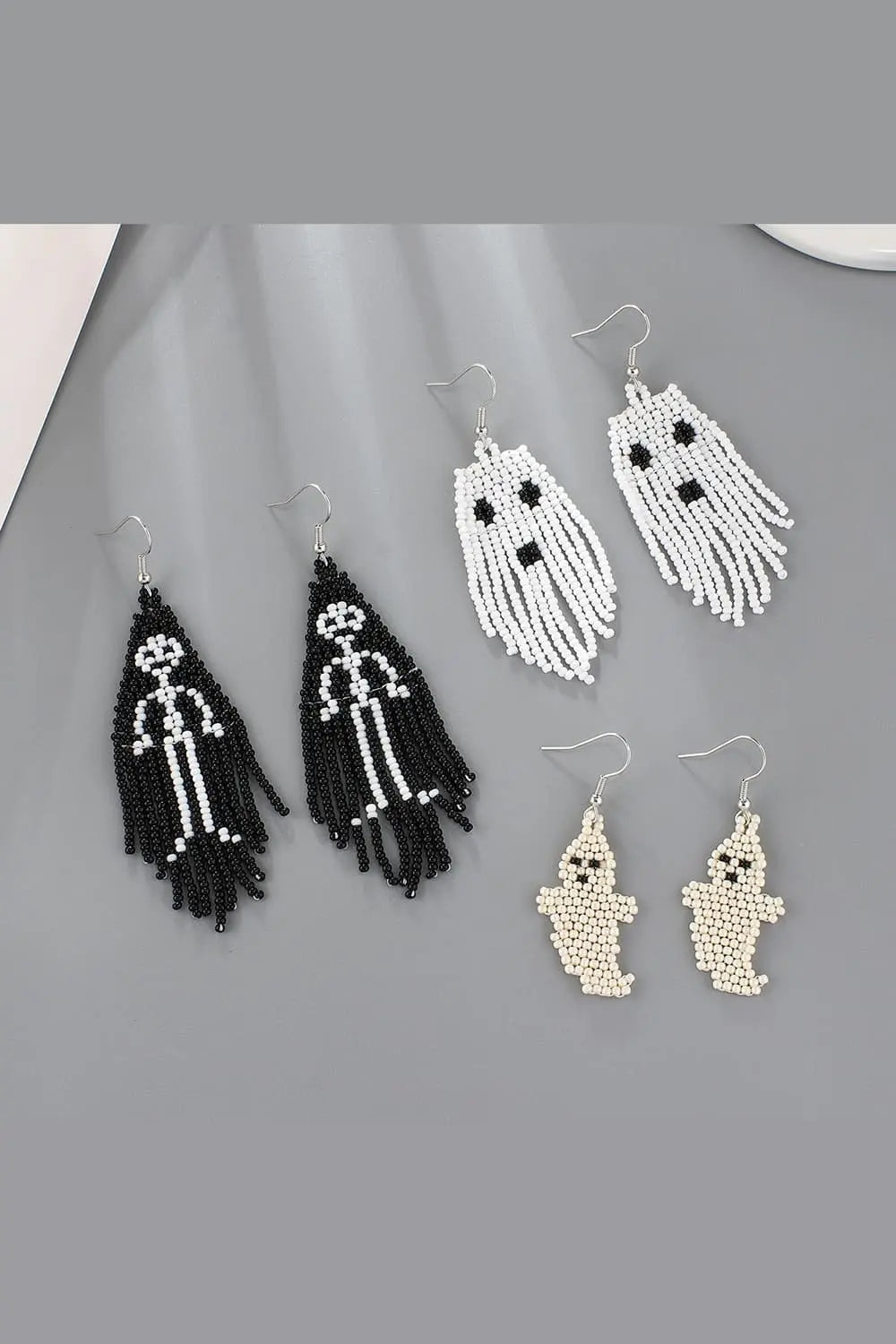 Lovcia Beaded Dangle Earrings-Earrings-Black-One Size-Black