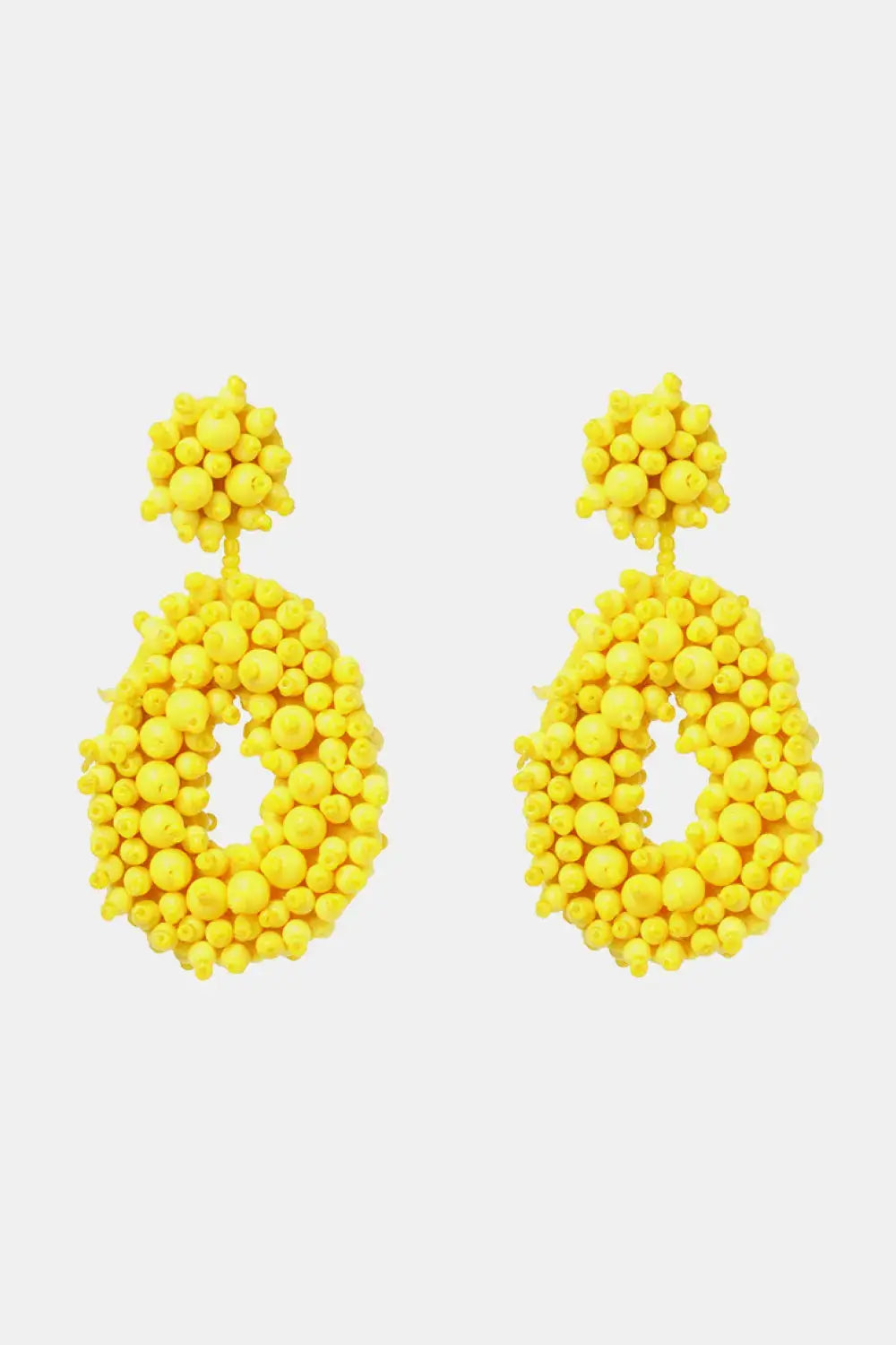 Lovcia Beaded Dangle Earrings-Earrings-Canary Yellow-One Size-Canary Yellow