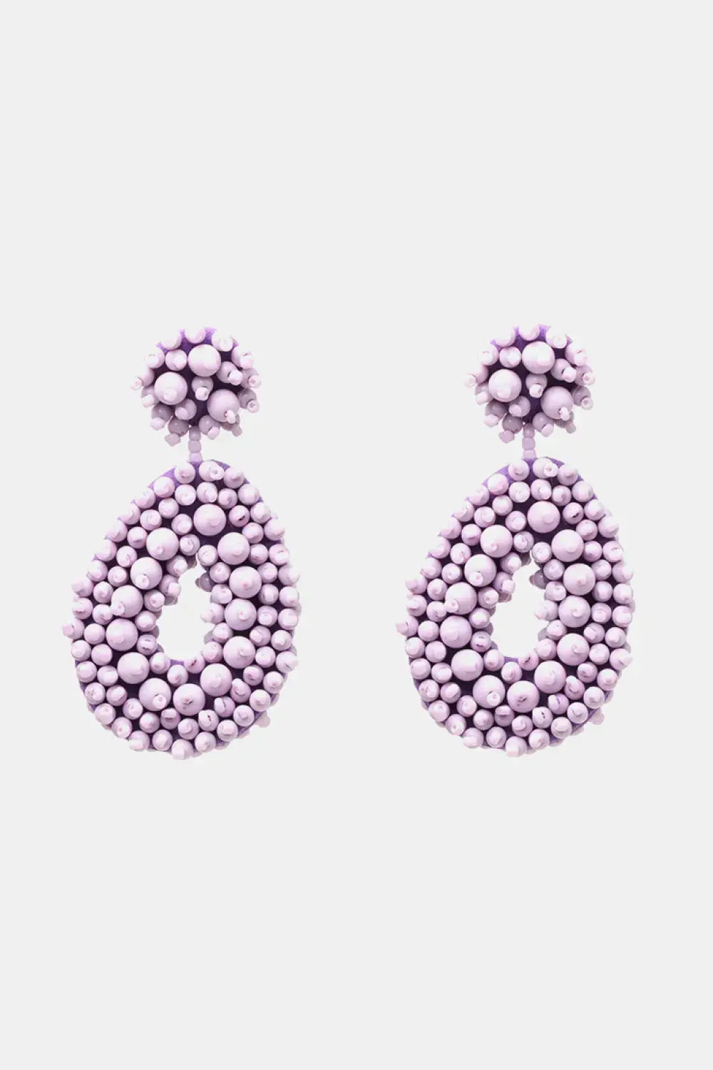 Lovcia Beaded Dangle Earrings-Earrings-Lavender-One Size-Lavender