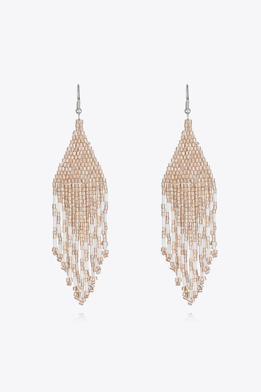Lovcia Beaded Dangle Earrings-Earrings-Light Apricot-One Size-Light Apricot