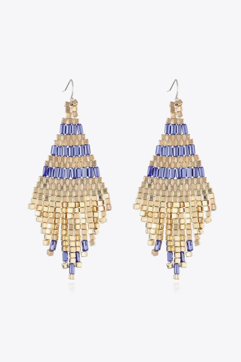 Lovcia Beaded Dangle Earrings-Earrings-Peacock Blue-One Size-Peacock Blue