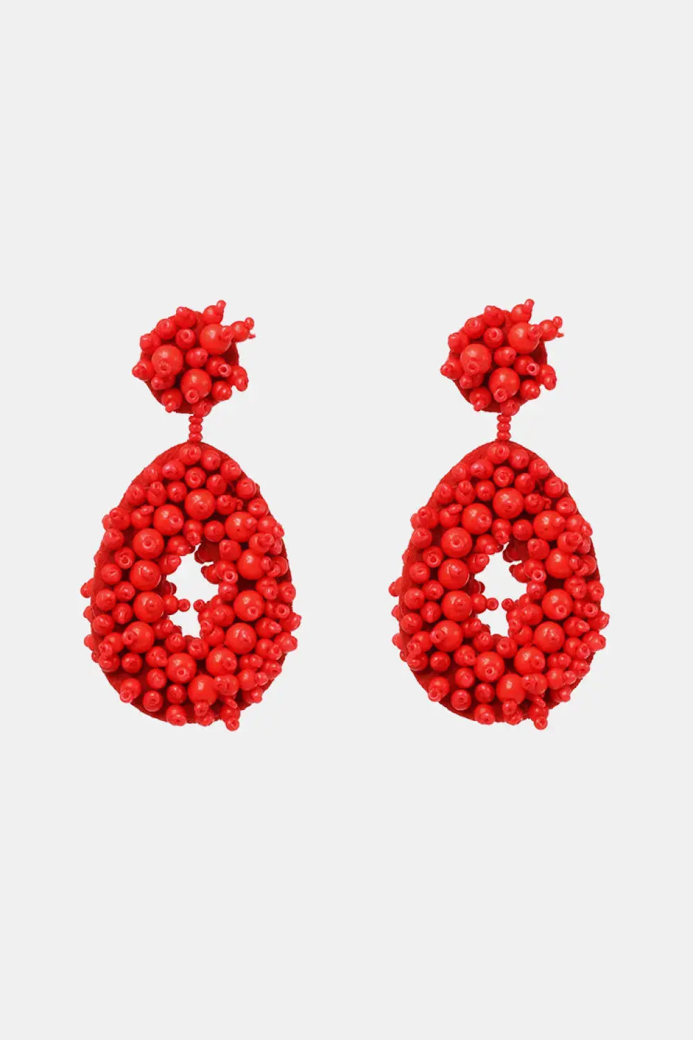 Lovcia Beaded Dangle Earrings-Earrings-Red-One Size-Red