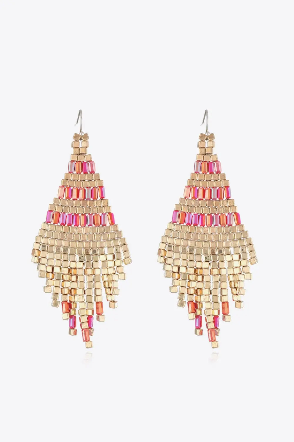 Lovcia Beaded Dangle Earrings-Earrings-Red-One Size-Red