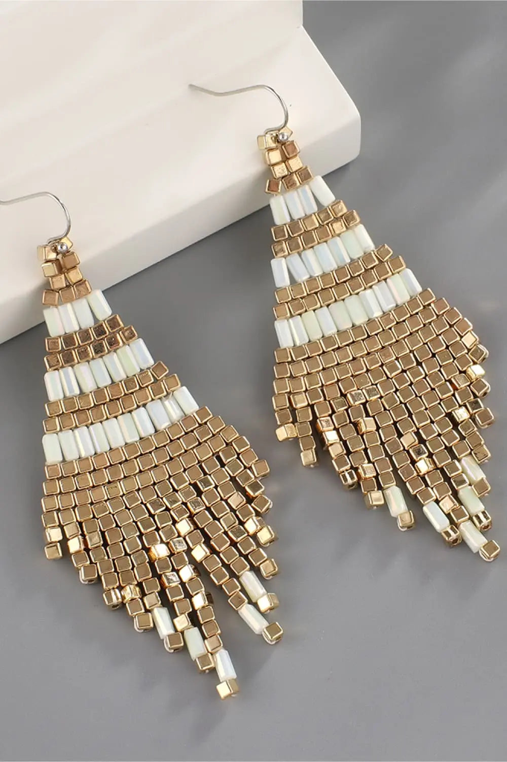 Lovcia Beaded Dangle Earrings-Earrings-Red-One Size-Red