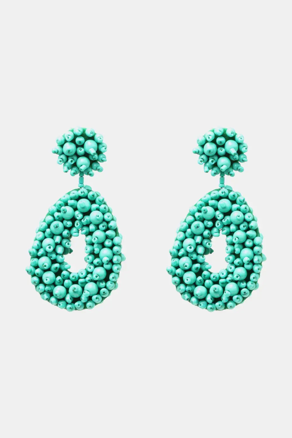 Lovcia Beaded Dangle Earrings-Earrings-Teal-One Size-Teal