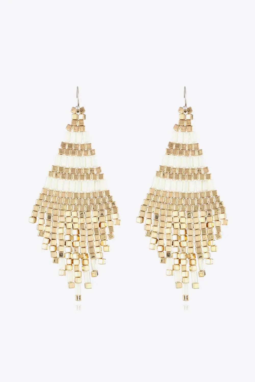 Lovcia Beaded Dangle Earrings-Earrings-White-One Size-White