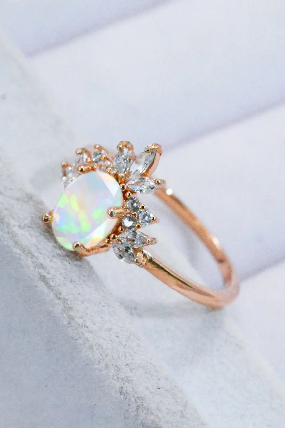 Lovcia Best Of Me 925 Sterling Silver Opal Ring-Rings-Rose Gold-6-Rose Gold