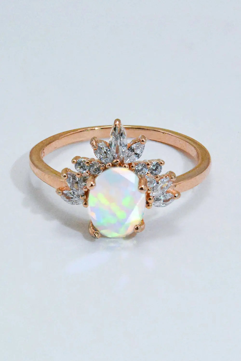 Lovcia Best Of Me 925 Sterling Silver Opal Ring-Rings-Rose Gold-6-Rose Gold