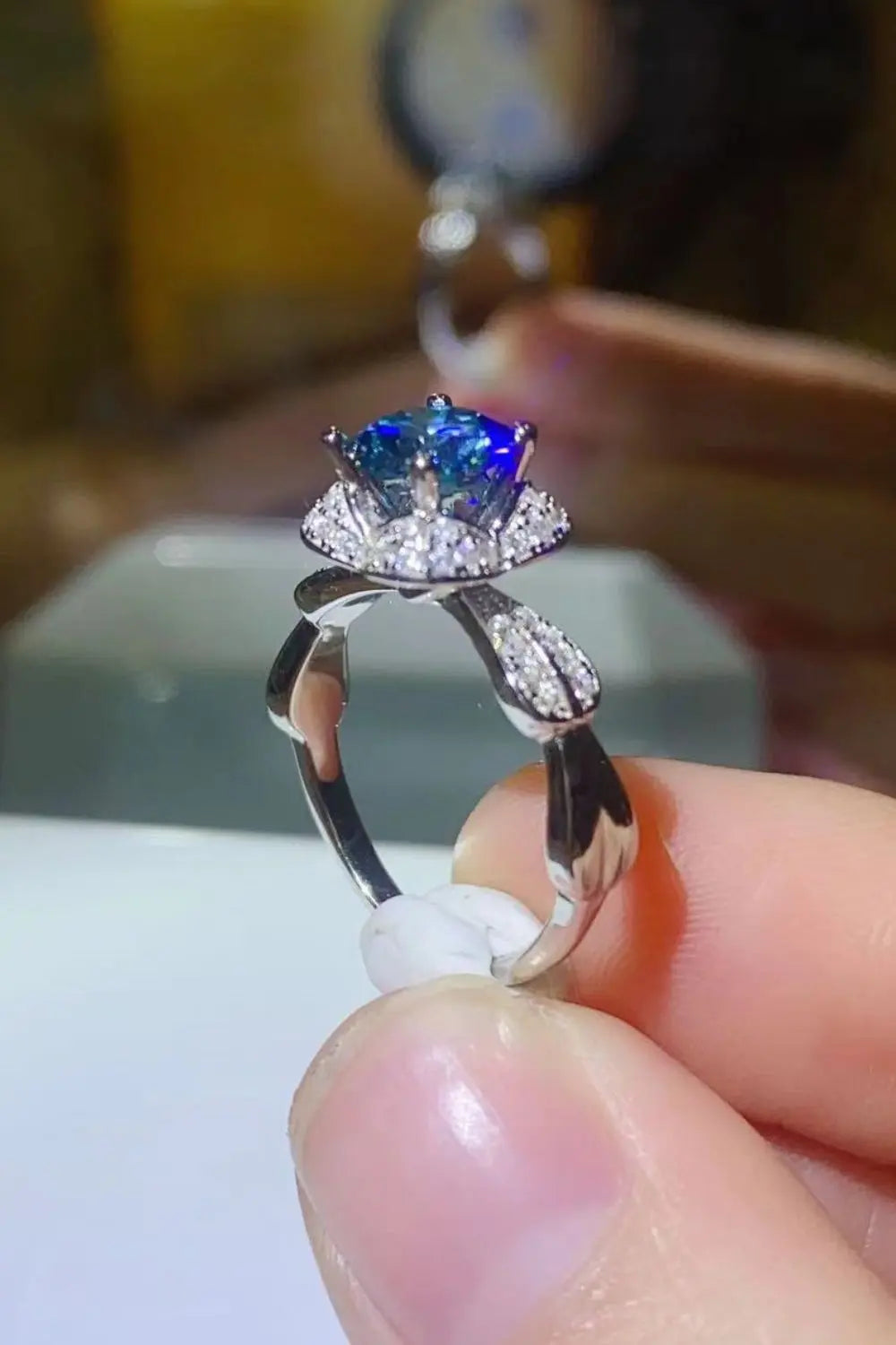 Lovcia Better Love Next Time 1 Carat Moissanite Ring-Rings-Sky Blue-5-Sky Blue