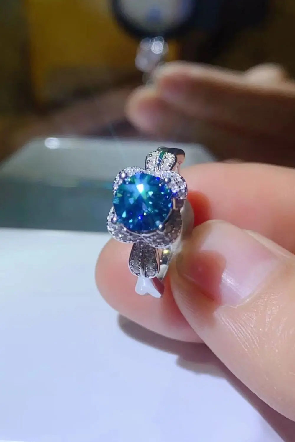 Lovcia Better Love Next Time 1 Carat Moissanite Ring-Rings-Sky Blue-5-Sky Blue
