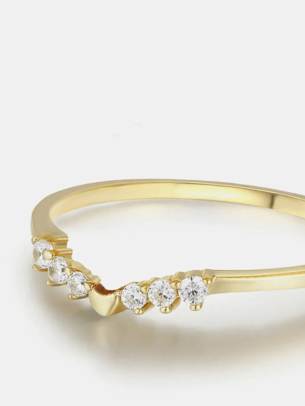 Lovcia Bezel-set 925 Sterling Silver Inland Zircon Ring for Women - Gold-6- - Buy latest trendy Rings for Women and Girls
