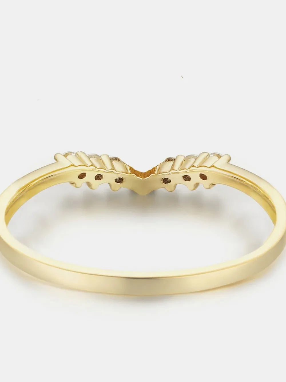 Lovcia Bezel-set 925 Sterling Silver Inland Zircon Ring for Women - Gold-6- - Buy latest trendy Rings for Women and Girls