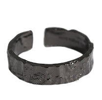 Lovcia Black Gold 925 Sterling Silver Adjustable Ring-Rings-S272-5Mm-
