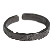 Lovcia Black Gold 925 Sterling Silver Adjustable Ring-Rings-S352-3Mm-