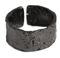 Lovcia Black Gold 925 Sterling Silver Adjustable Ring-Rings-S353-10Mm-