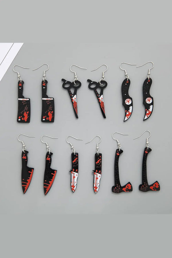Lovcia Bloody Horror Drop Earrings-Earrings-Style A-One Size-Style A