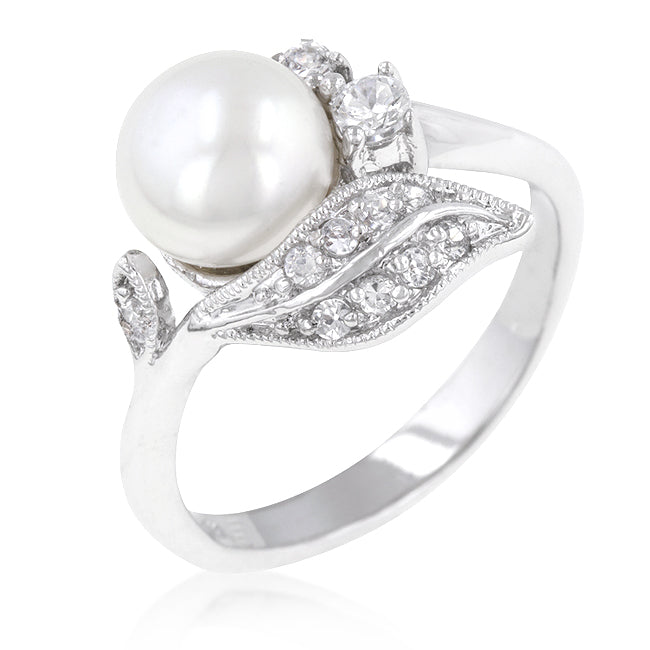 Lovcia Blossom Breeze Floral Pearl Ring-Rings-5-5